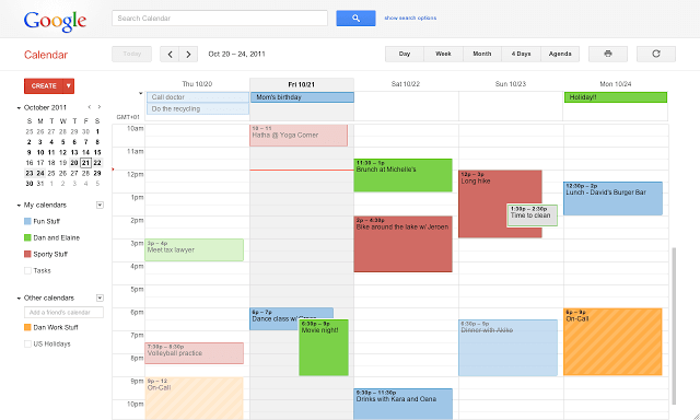 UI Google Calendar