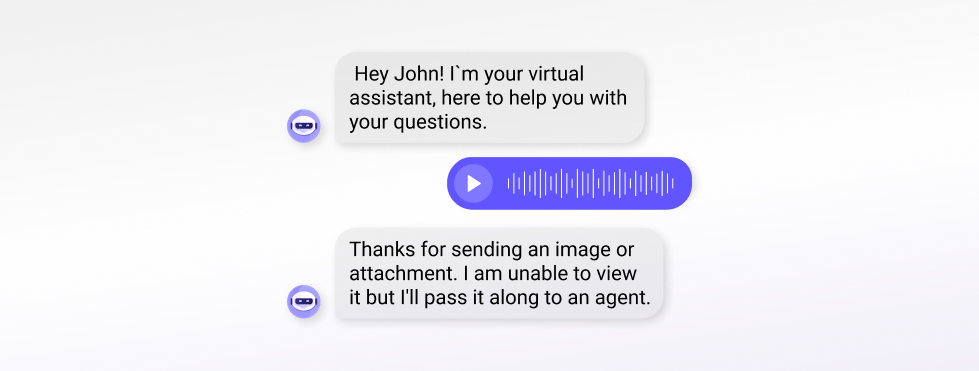 Voice recording recognition within the chatbot conversation