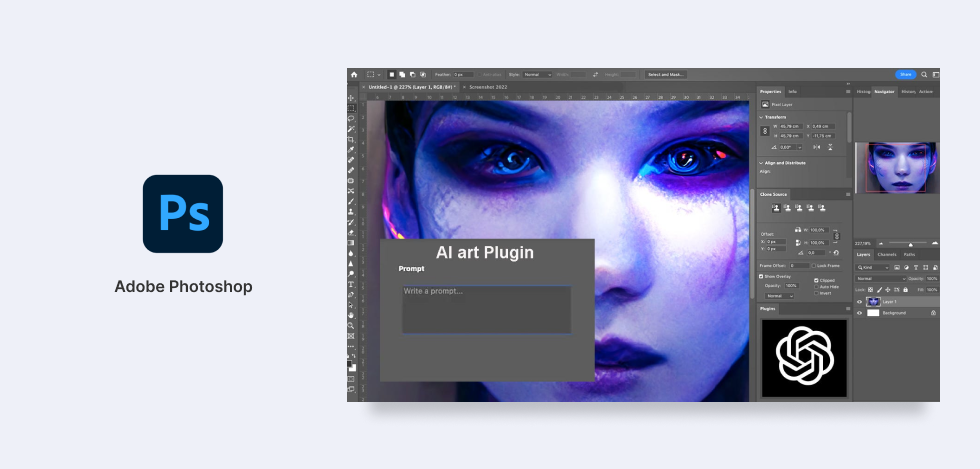 Generative AI Example for Business: Photoshop