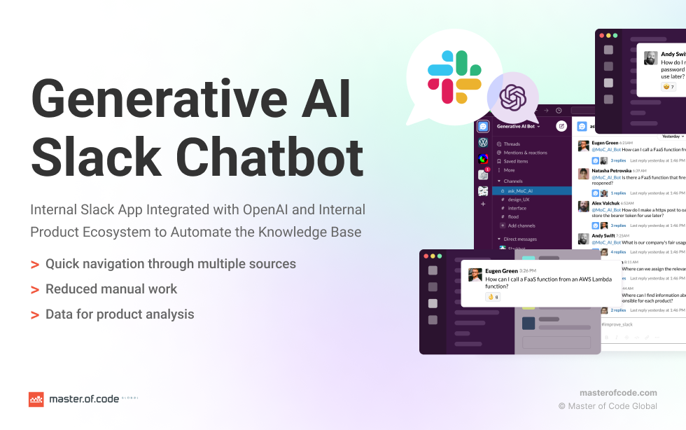Generative AI Slack Chatbot developed by Master of Code
