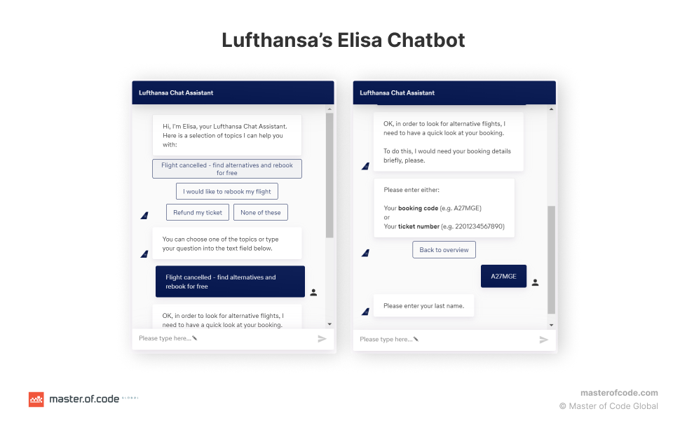 Lufthansa’s Elisa Chatbot