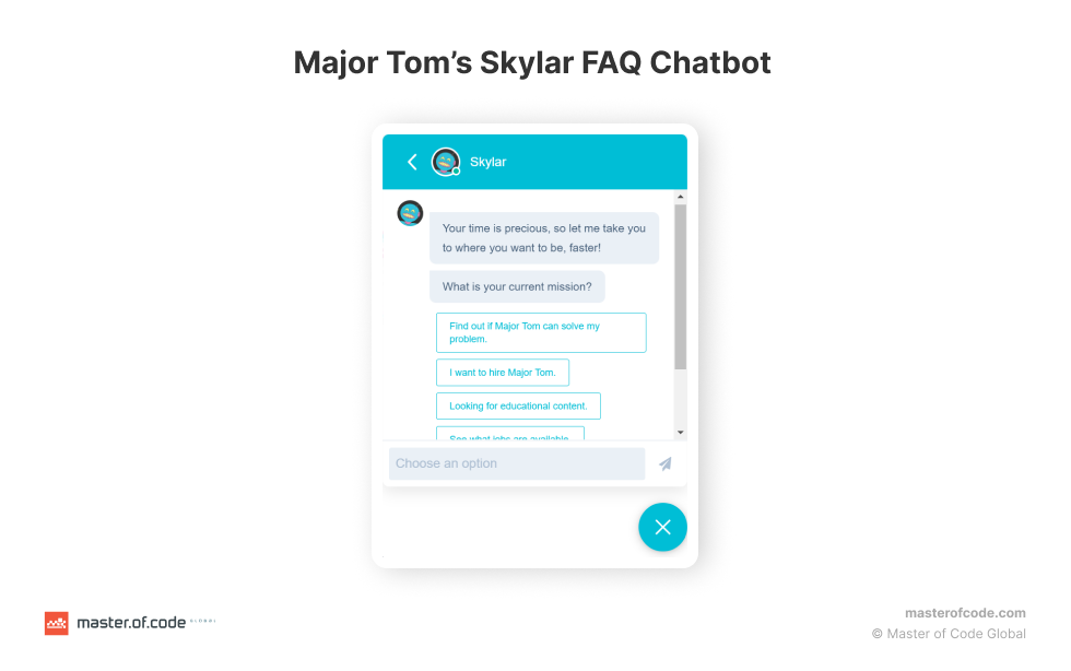 Major Tom’s Skylar FAQ Chatbot