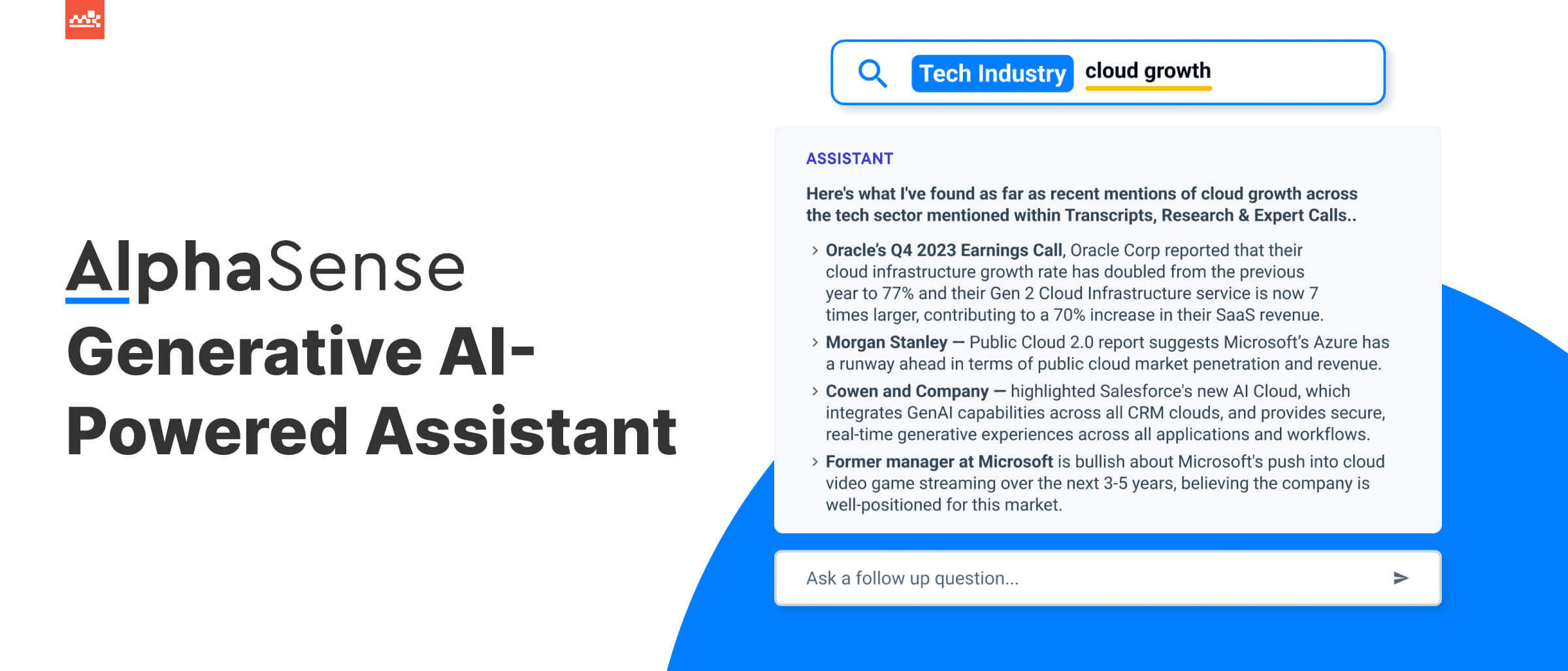 Generative AI-Powered Assistant AlphaSense Generative AI-Powered Assistant