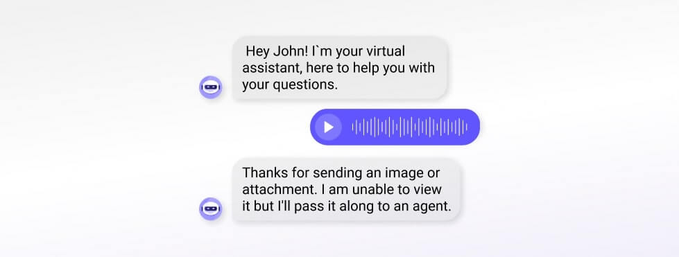 Voice recording recognition within the chatbot conversation