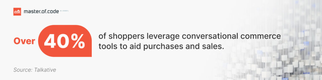 Ecommerce Chatbot Stats conversational commerce shoppers stats