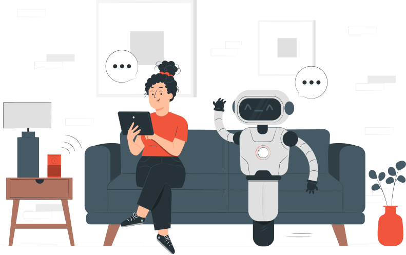 Machine-Learning-robot-and-woman